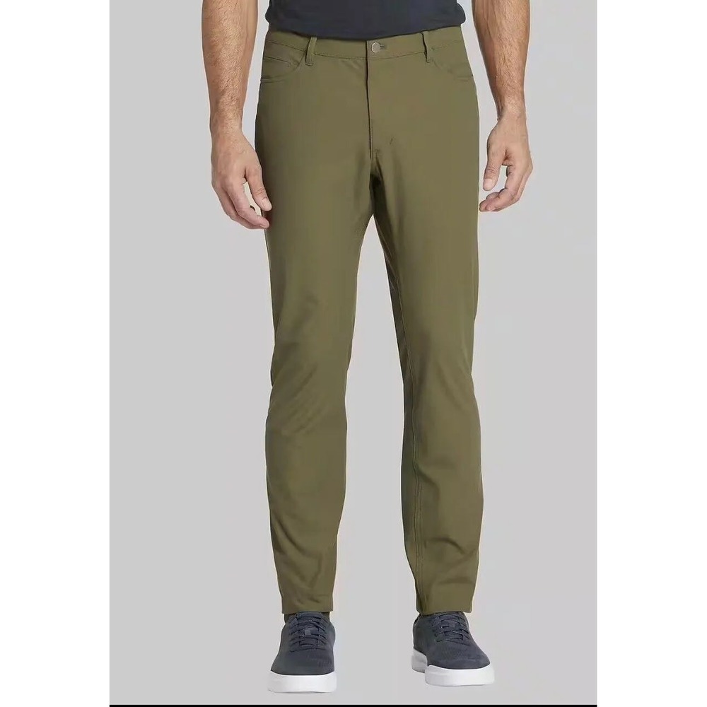 (B5) Jos A Bank Traveler Slim Fit Performance Pants Olive Green 32x30 Mens NWOT